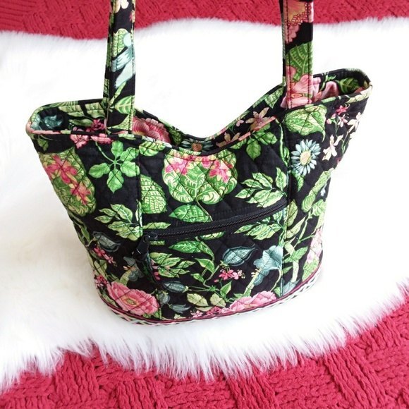 Vera Bradley Green Pattern Tote - Picture 6 of 8